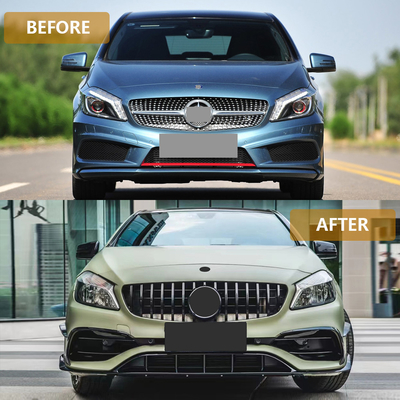 Moderno estilo de design de luxo para BENZ A classe Kit corpo fornecimento A45 AMG Grille bumper traseiro
