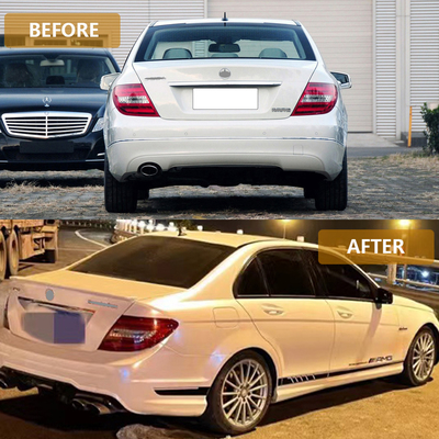 Melhore o seu Benz C-Class W204 com C63 Luzes traseiras LED Temperatura de cor 5000K
