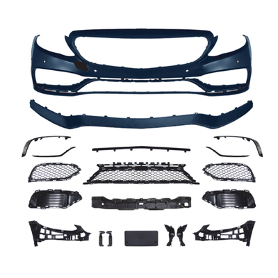 Grelha do pára-choque dianteiro do estilo C63 AMG personalizada para Mercedes Benz Classe C W205 2015-2018