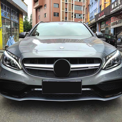 Grelha do pára-choque dianteiro do estilo C63 AMG personalizada para Mercedes Benz Classe C W205 2015-2018
