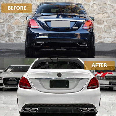 Mercedes-Benz Classe C W205 Bumper traseiro Upgrade Diffuser traseiro