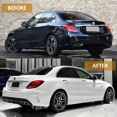 Acessórios de automóveis Saias laterais de carro Benz C Modificado para C63 AMG Estilo 2015-2018 Kit de corpo
