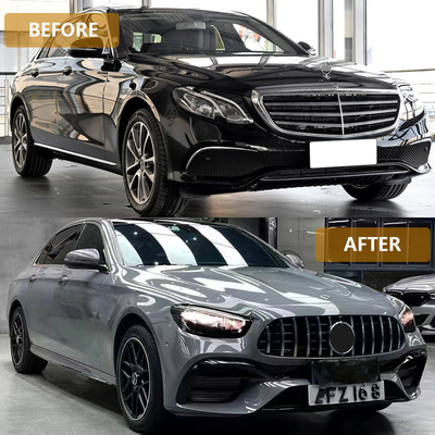 E-Class W213 2016- AMG 21-23 Body Kit Car bumpers Front Lip Rear Diffuser Exhaust Tips Saias laterais para Benz