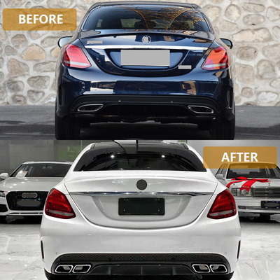 15-18 Mercedes-Benz Classe C W205 Body Kit Morden Luxury Design Style Cauda Tubo da Garganta