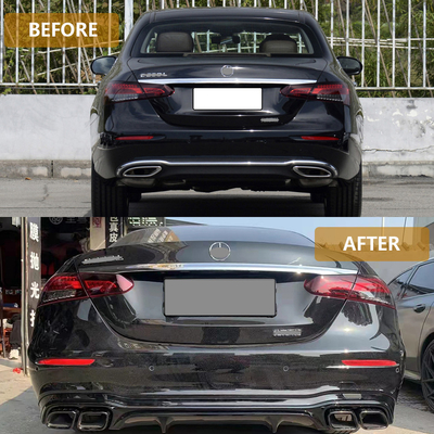 Tubo de cauda prateada ou prateada de aço inoxidável para BENZ E63 estilo W213 Outras partes do corpo