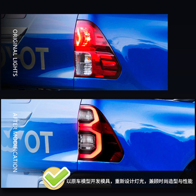 100% testado 2020- Hilux Faróis traseiros Flash LED modificado Farol traseiro para Hilux Rocco