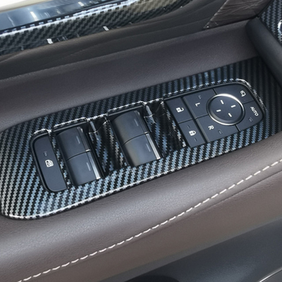 Revestimentos decorativos do painel do botão de elevação da janela do carro para Toyota Alphard Vellfire 2024