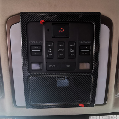 Toyota Tacoma 2024 2025 Car Interior ABS Fibra de Carbono Preto cabeça luz interruptor botão tapa Trim 1pcs