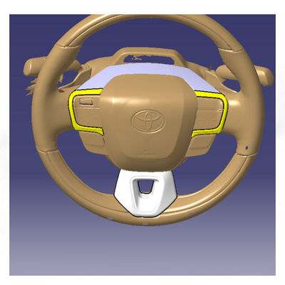 Decoração Estilo de Design Volante de fibra de carbono Decoração para Toyota Alphard 2024