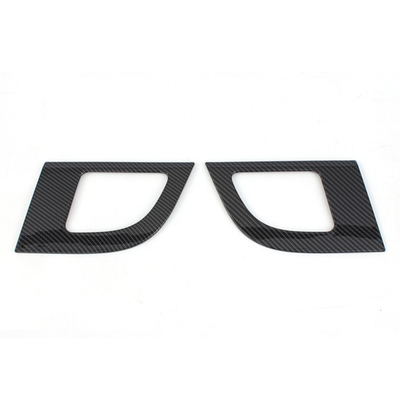 Quadro de cobertura de corno de porta de carro de fibra de carbono ABS para Toyota Alphard 2024 em branco/preto/tão