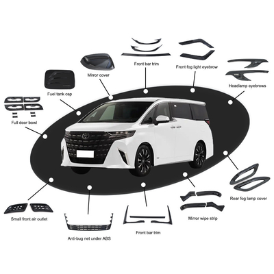 Desenho Geométrico Estilo Placa de proteção traseira externa para Toyota Alphard Vellfire2024