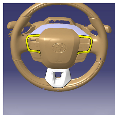 Nomal Toyota 2024 Alphard Vellfire ABS Fibra de Carbono Volante Geométrico