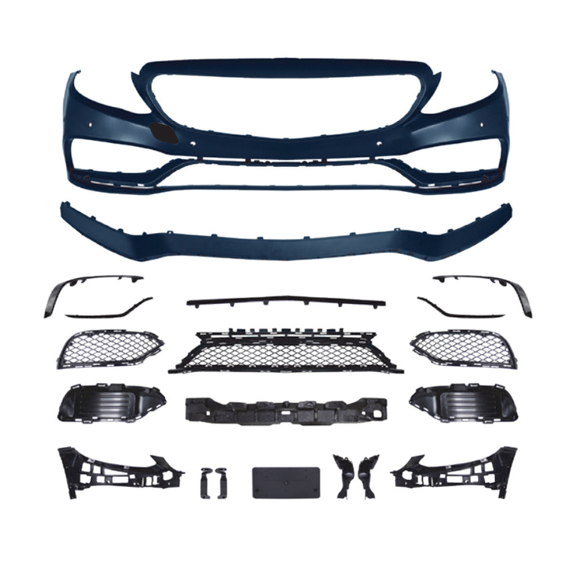 Grelha do pára-choque dianteiro do estilo C63 AMG personalizada para Mercedes Benz Classe C W205 2015-2018