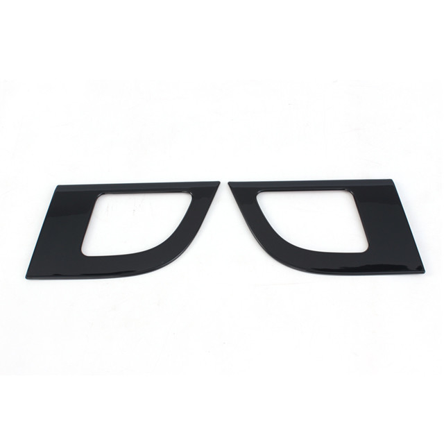 Quadro de cobertura de corno de porta de carro de fibra de carbono ABS para Toyota Alphard 2024 em branco/preto/tão