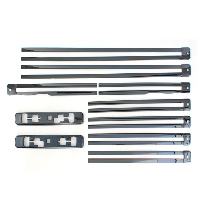 Ferrovias decorativas de aço inoxidável para Toyota Alphard Vellfire2024 Kit de interiores